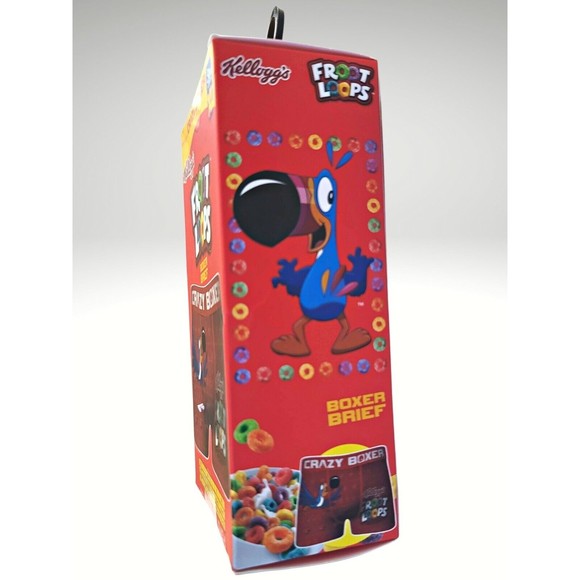 CRAZY BOXER Kellogg's Fruit Loops Toucan Sam Boxer Briefs Men's New in Box XL - Picture 5 of 6